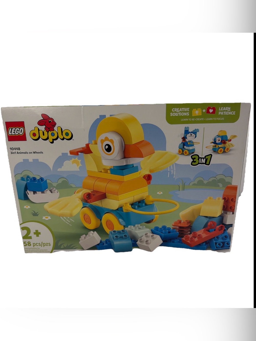 LEGO DUPLO 10448 Town Animals on Wheels 3-in-1 Set 58 Pieces